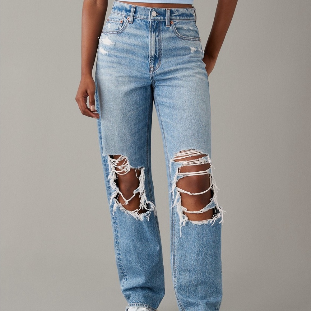 Highest rise baggy straight size 6 WORN ONCE